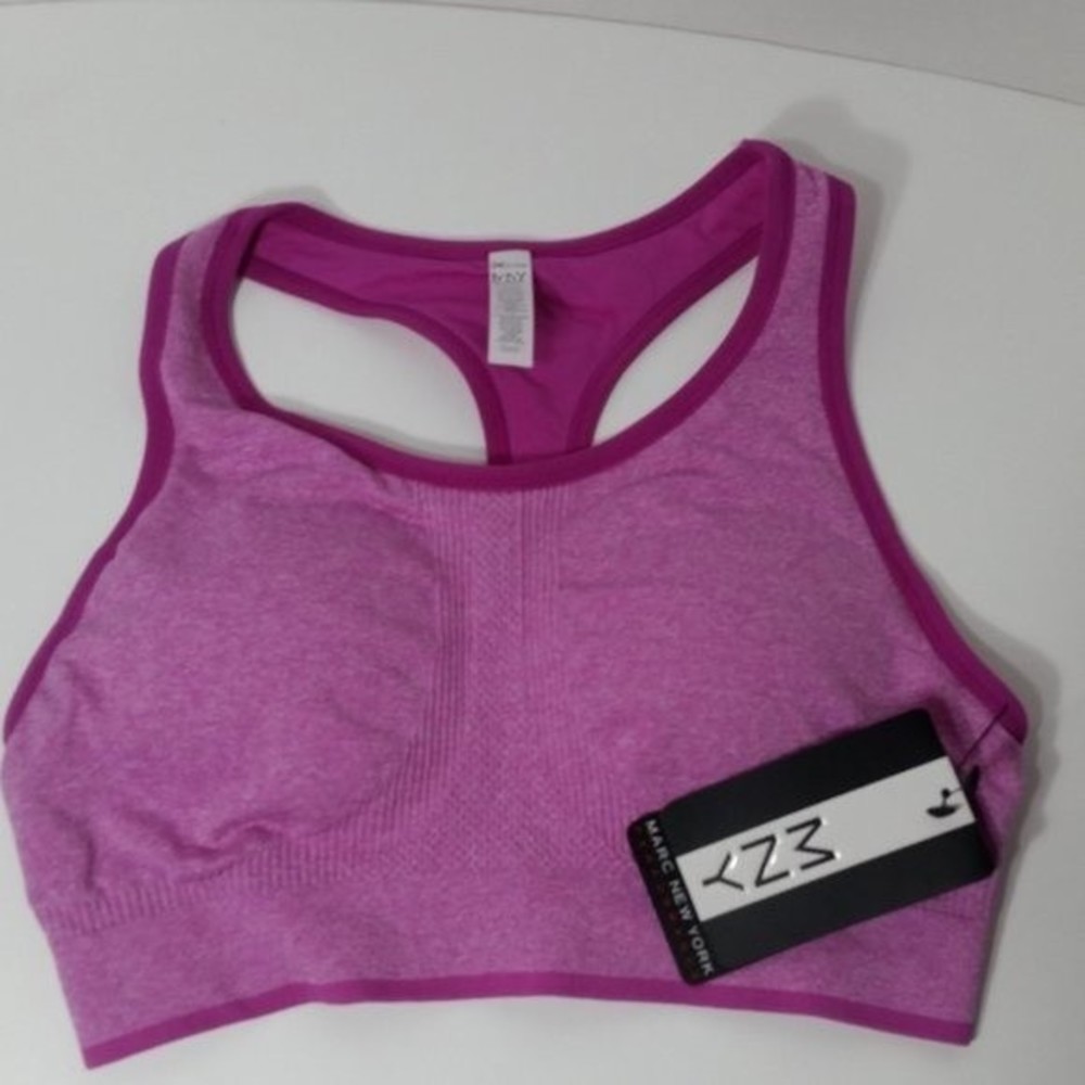 1) Marc New York Racerback Sports Bra Large Pink